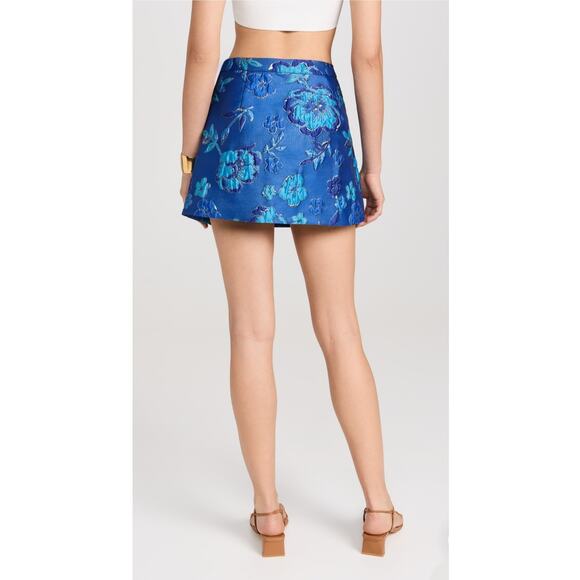 Arianne Elmy Mod Mini Skirt in Monochrome Blue Size Small NWT - Picture 2 of 8